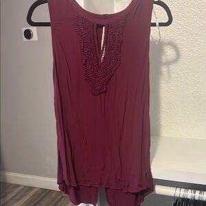 Daniel Rainn Sleeveless Plum Blouse